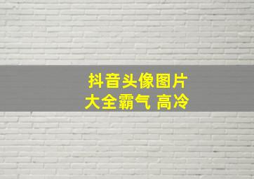 抖音头像图片大全霸气 高冷